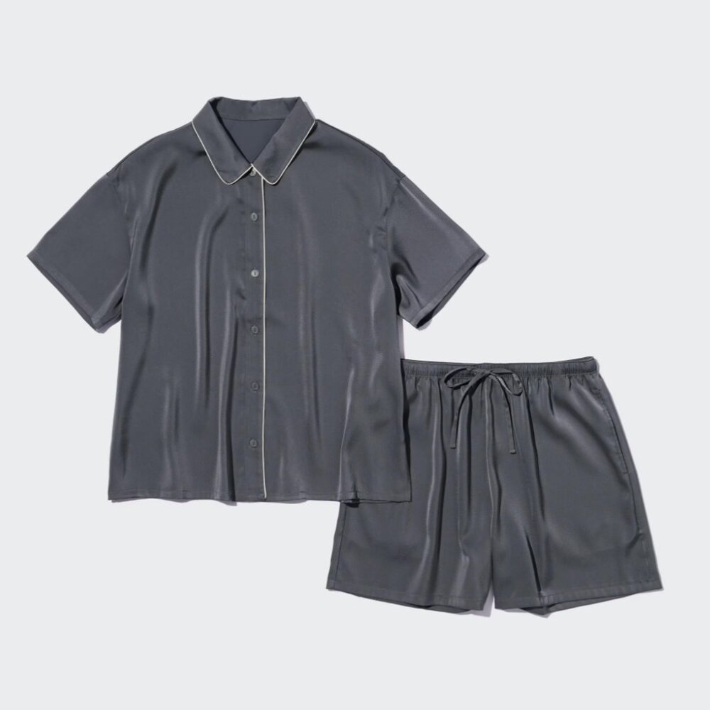 Uniqlo Satin Short-Sleeves Pajamas XS
